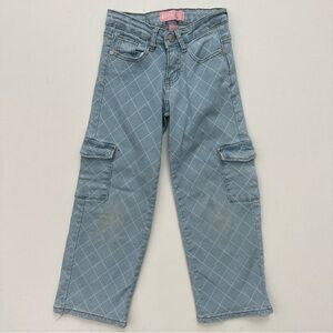 Girls Wide Leg Cargo Jeans Size 7